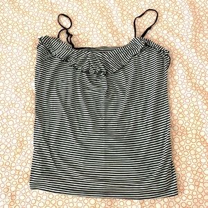 🆕Loft-Black and White Striped Top